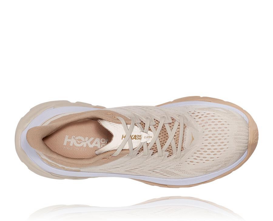 Hoka One One Tenisky Panske Béžové - Clifton Edge - 82761-KAVR